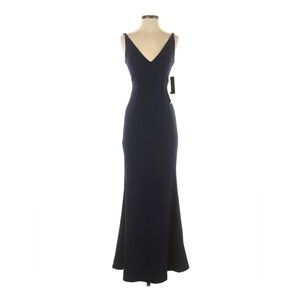Lulus XS Elegant Navy Blue Evening Gown Dress
